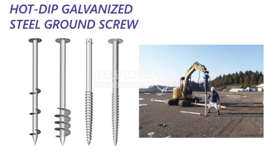 Ground Screw Pile Anchor ກັບ Flange