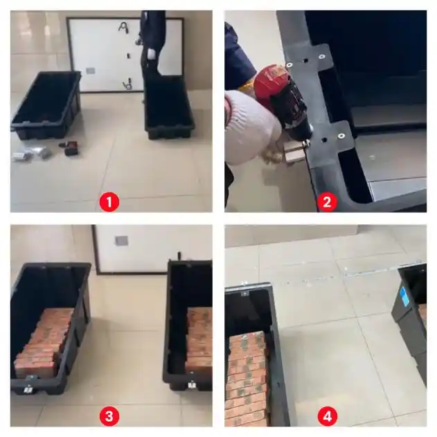 HDPE Plastic Ballsted Solar Bracket